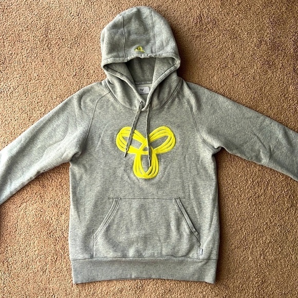 Aritzia TNA Baltic Hoodie Grey Yellow - Picture 1 of 8